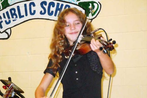 11-year-old Jessica Wedden charmed listeners at the 37th annual Seniors Night in Mountain Grove on October 23